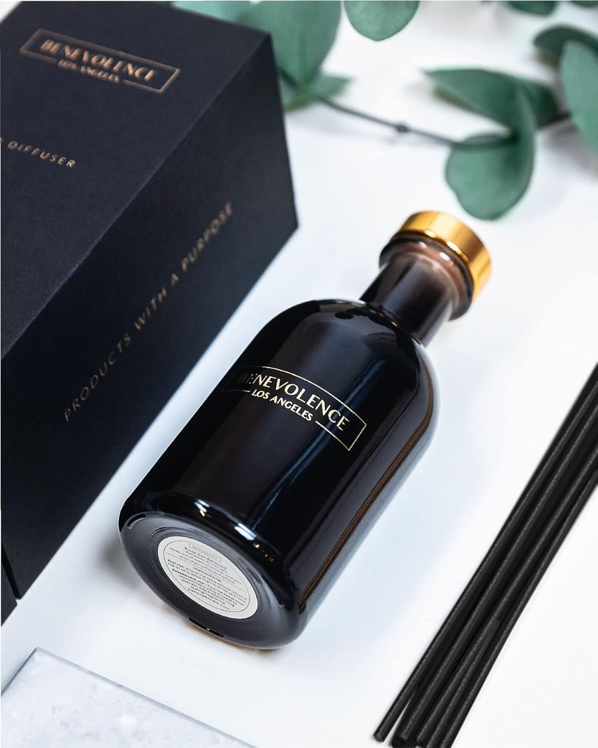 Reed Diffusers for Home, Bergamot & Jasmine Relaxing Fragrance | Aromatherapy Reed Diffuser Sticks with Gift Box, Scented Sticks for Bathroom | Home Décor