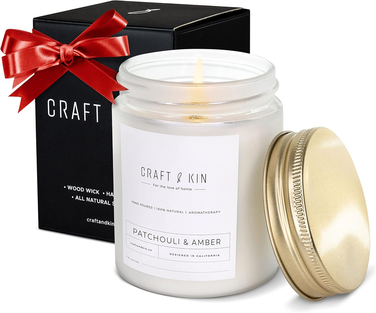 Craft & Kin Patchouli & Amber – Cozy Winter Candle