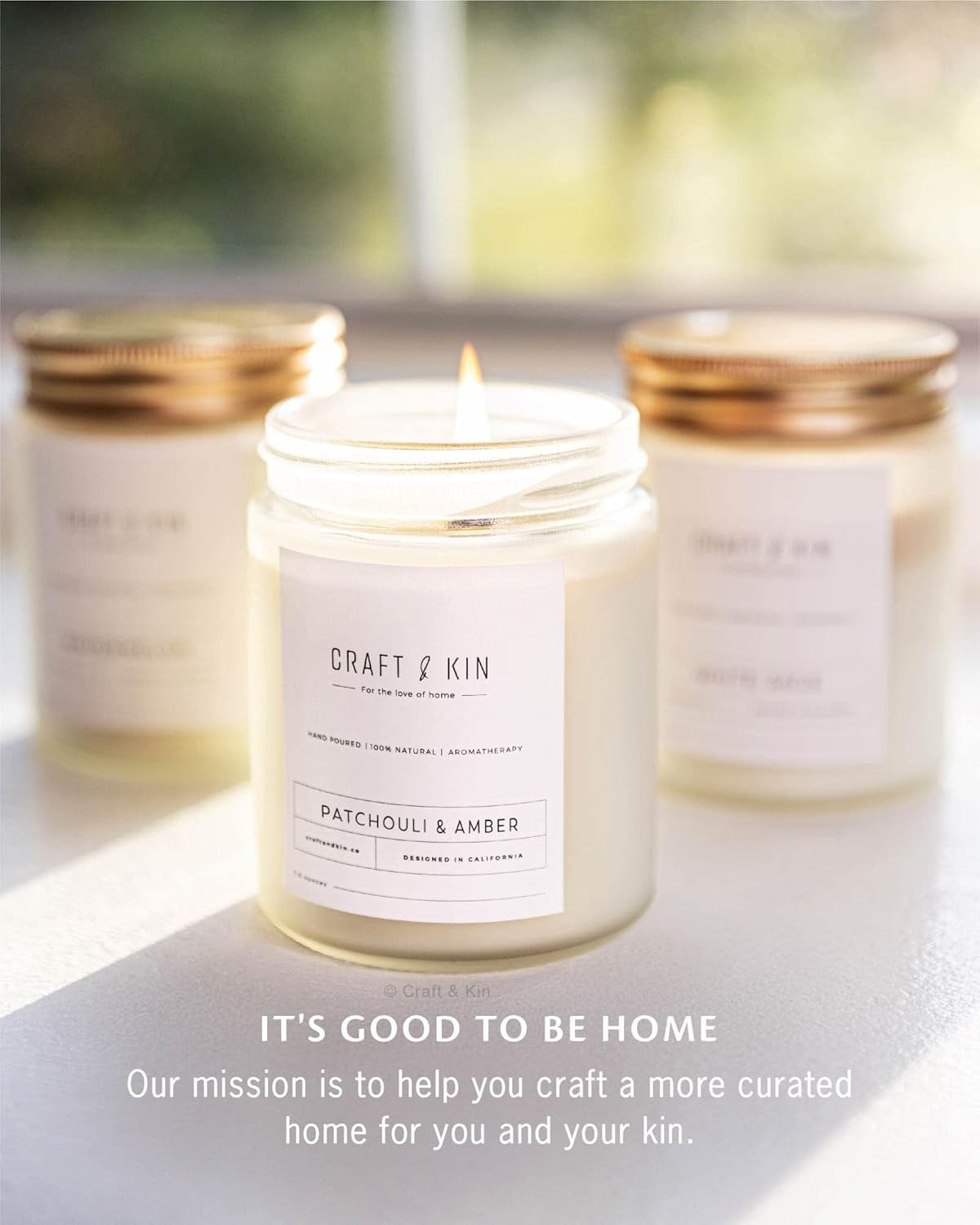 Craft & Kin Patchouli & Amber – Cozy Winter Candle